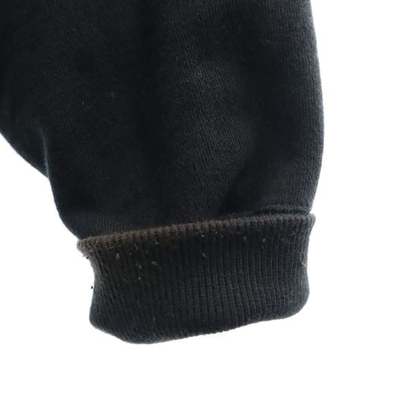 Champion チャンピオン プリント 長袖 スウェットパーカー M ブラック メンズ