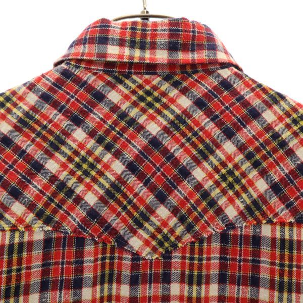 INDIAN MOTORCYCLE インディアンモトサイクル チェック柄 長袖 ウエスタンシャツ M メンズ