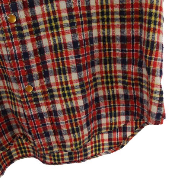 INDIAN MOTORCYCLE インディアンモトサイクル チェック柄 長袖 ウエスタンシャツ M メンズ