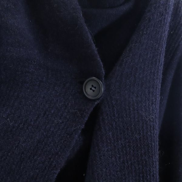 mizuiro ind ミズイロインド ウール ドレープネック ジャケット ネイビー系 レディース