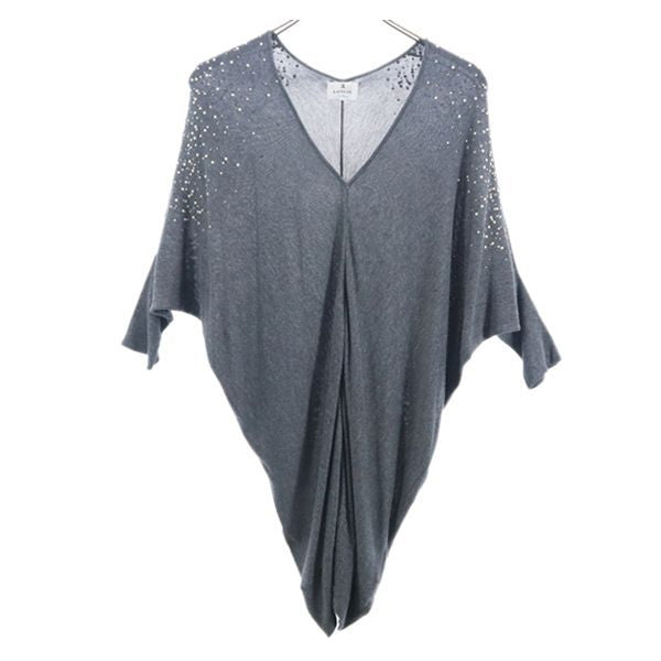 LANVIN en Bleu ランバンオンブルー 長袖 ドルマンスリーブ セーター 38 グレー系 ニット レディース