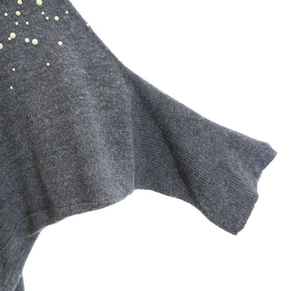 LANVIN en Bleu ランバンオンブルー 長袖 ドルマンスリーブ セーター 38 グレー系 ニット レディース