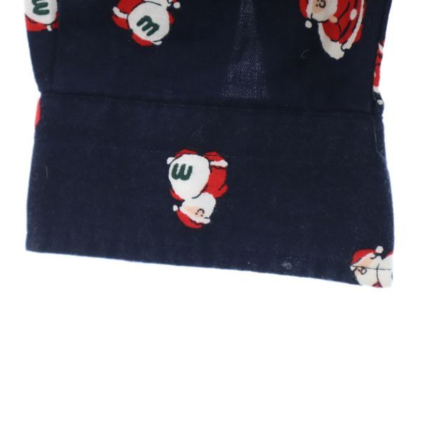 mikihouse ミキハウス サンタクロース 長袖 シャツ M 紺 開襟 メンズ