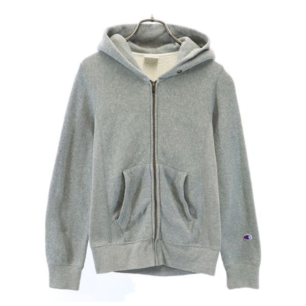 Champion チャンピオン リバースウィーブ 長袖 スウェットパーカー M グレー REVERSE WEAVE ジップパーカー レディース