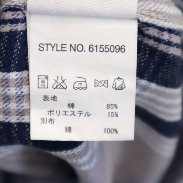 AVIREX アヴィレックス チェック 長袖 ネルシャツ XL グレー系 バックチェーンステッチ メンズ