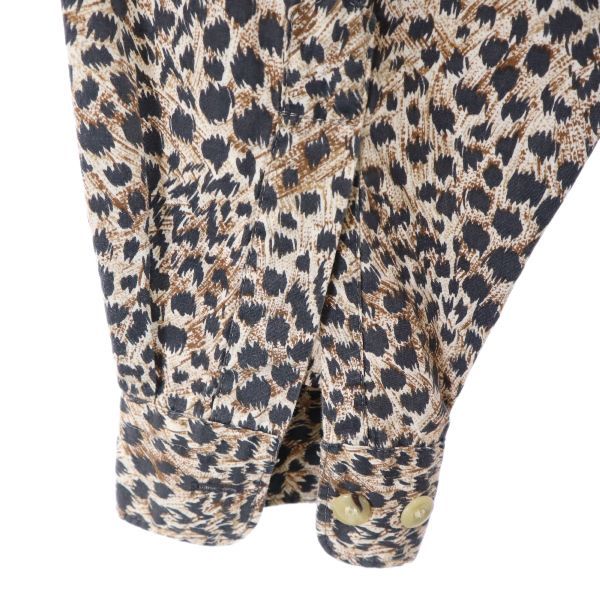 Rore Pop 70s アニマル柄 長袖 シャツ F ブラウン系 Rore Pop メンズ