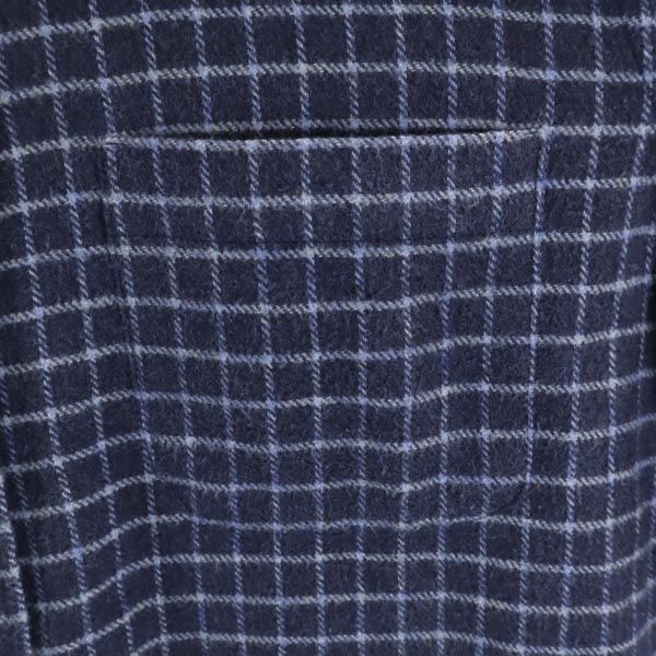 MAX MARA マックスマーラ イタリア製 チェック柄 長袖 シャツ M 青系 レディース