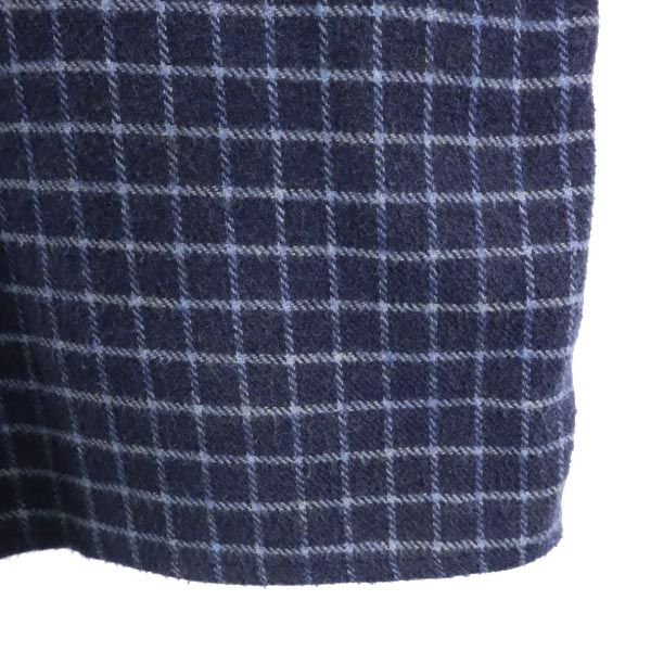 MAX MARA マックスマーラ イタリア製 チェック柄 長袖 シャツ M 青系 レディース