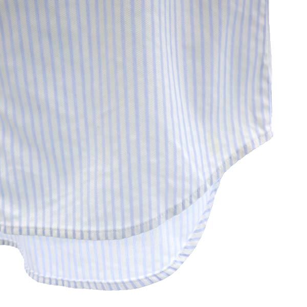 ラコステ ストライプ柄 長袖 シャツ M 白系 LACOSTE レディース