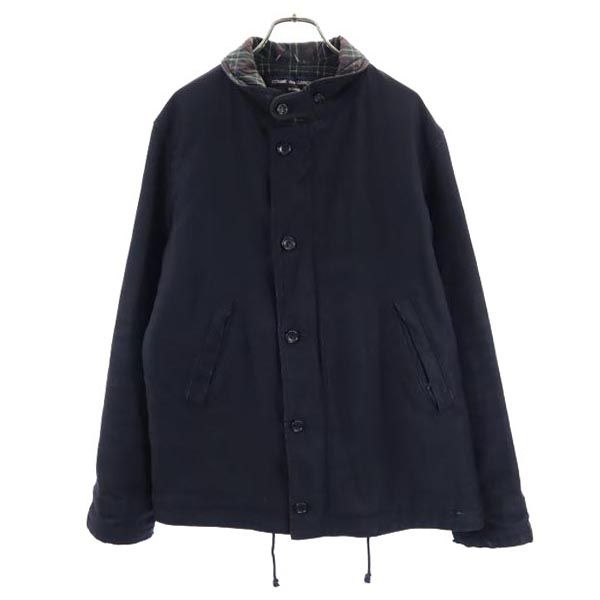 コムデギャルソンオム 2008年 日本製 中綿ジャケット M 黒 COMME des GARCONS HOMME 裏キルティング メンズ