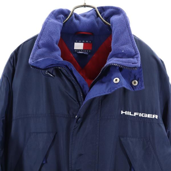 TOMMY HILFIGER トミーヒルフィガー 90s フラッグタグ ダウンジャケット S ネイビー メンズ