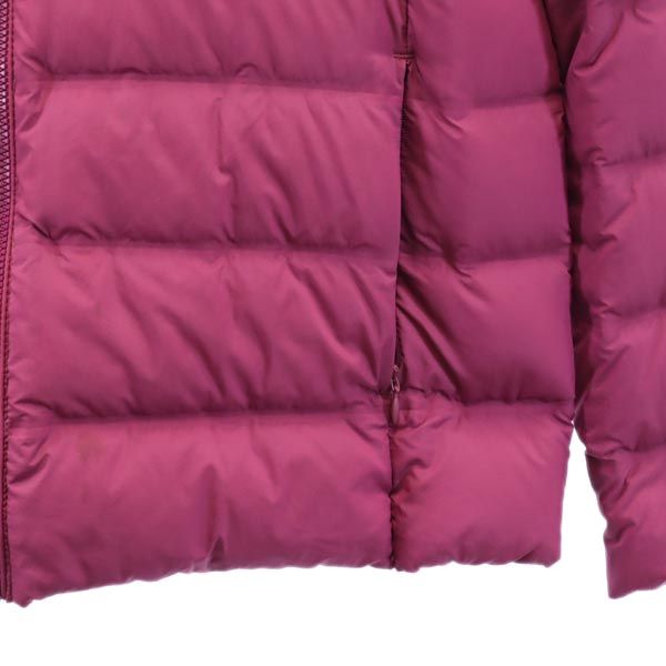 UNIQLO ユニクロ シームレス ダウンジャケット L パープル系 フード レディース