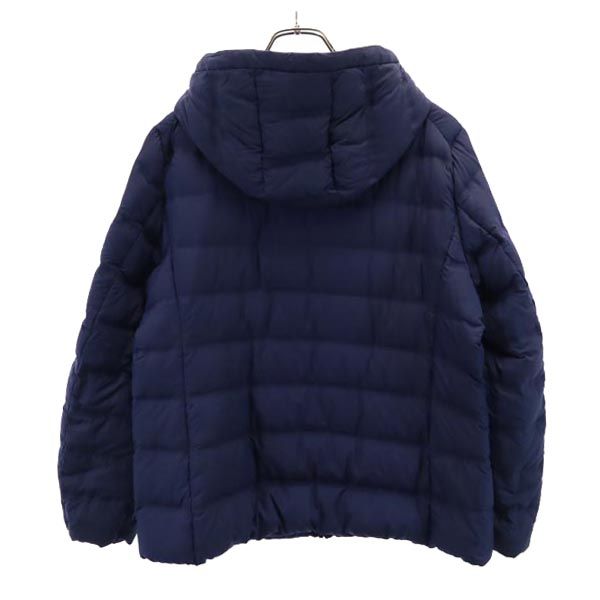 UNIQLO ユニクロ シームレス ダウンジャケット XL ネイビー系 フード レディース