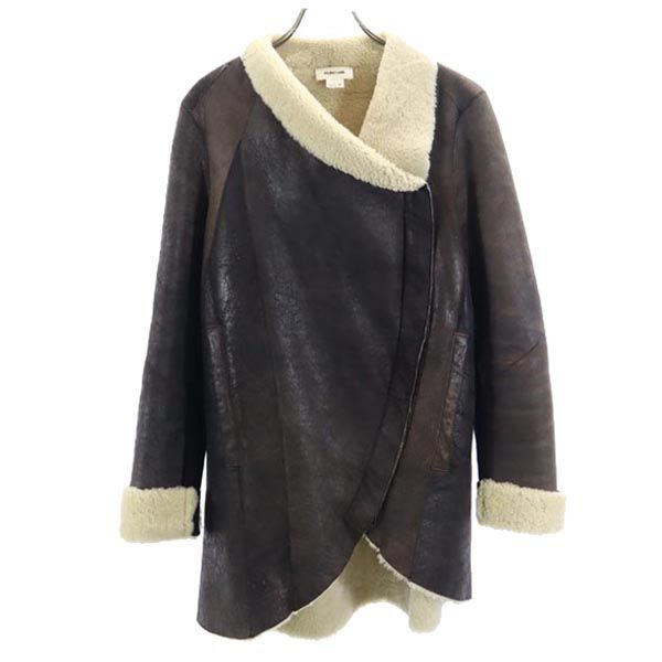 HELMUT LANG ヘルムートラング 羊革 スエード ジャケット M ブラウン系 裏ボア レディース