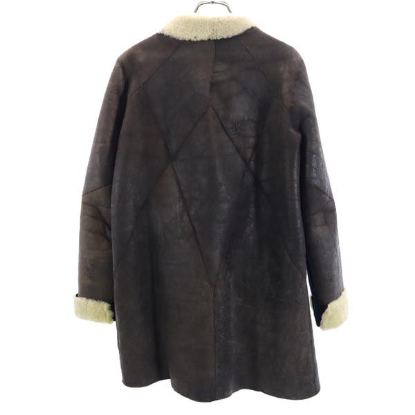 HELMUT LANG ヘルムートラング 羊革 スエード ジャケット M ブラウン系 裏ボア レディース