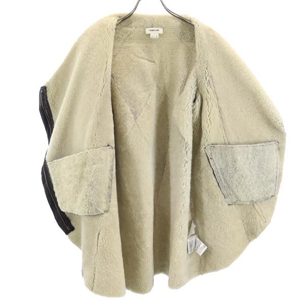 HELMUT LANG ヘルムートラング 羊革 スエード ジャケット M ブラウン系 裏ボア レディース