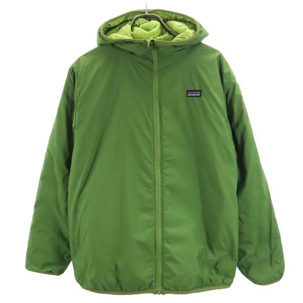 patagonia パタゴニア ロゴタグ リバーシブル 中綿ジャケット グリーン系 アウトドア キルティング フード レディース
