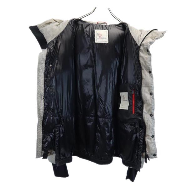 MONCLER モンクレール ロゴ刺繍 ダウンジャケット 4 グレー メンズ