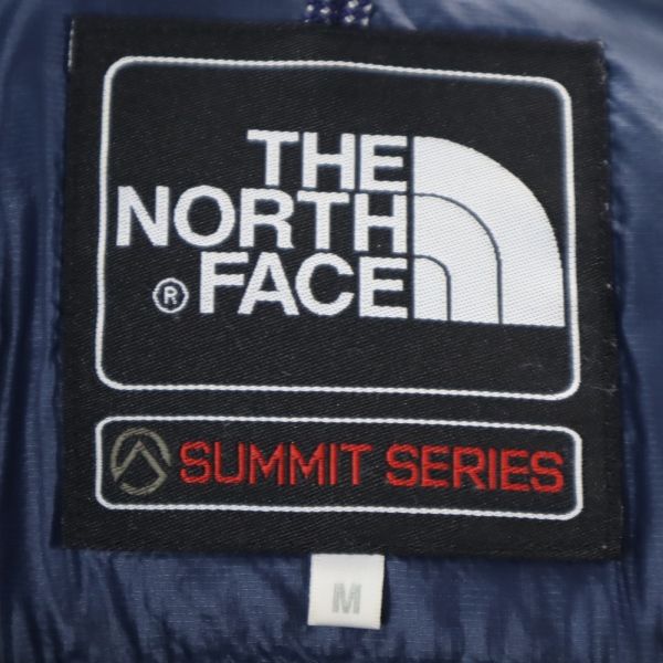ノースフェイス NDW18605 ロゴ刺繍 ダウンジャケット M ネイビー系 THE NORTH FACE アウトドア ロゴ刺_ レディース