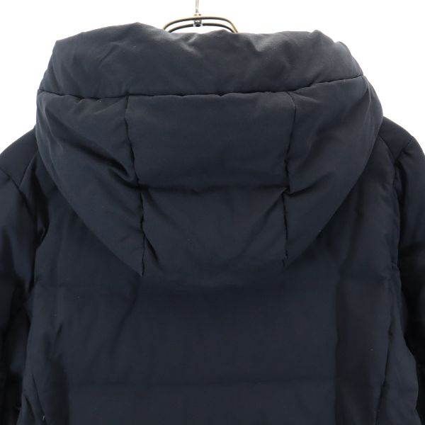 UNIQLO ユニクロ シームレス ダウンコート M ブラック系 フード レディース