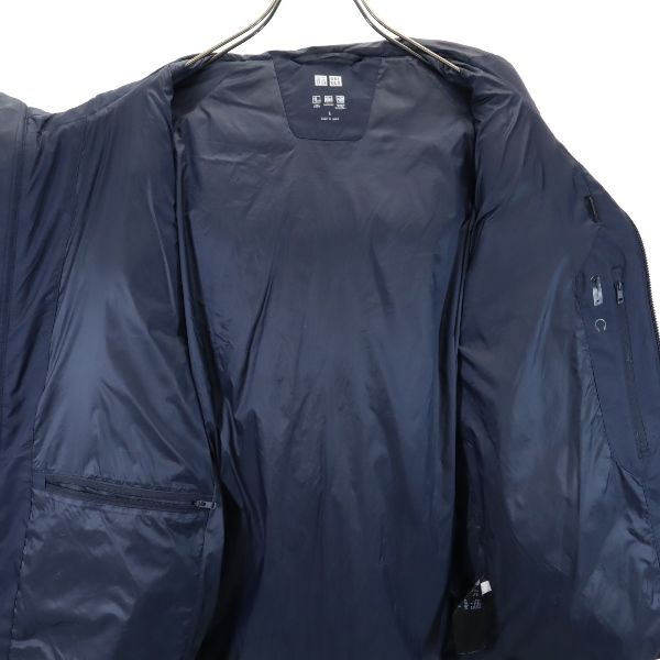 UNIQLO ユニクロ シームレス ダウンジャケット L ネイビー系 メンズ