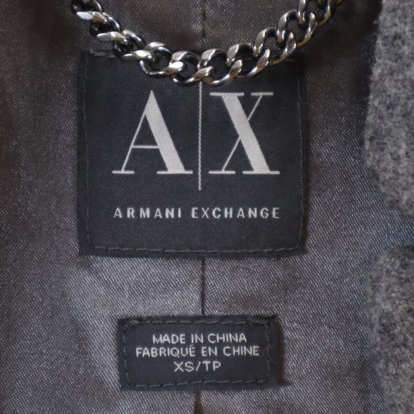 ARMANI EXCHANGE アルマーニエクスチェンジ ウールブレンド コート XS グレー系 レディース