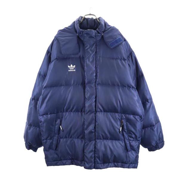 adidas アディダス 80s ADS-8400 デサント製 ヴィンテージ トレフォイルロゴ トレフォイルロゴ ダウンジャケット ネイビー メンズ