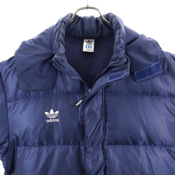 adidas アディダス 80s ADS-8400 デサント製 ヴィンテージ トレフォイルロゴ トレフォイルロゴ ダウンジャケット ネイビー メンズ