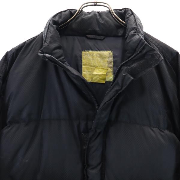 STUSSY ステューシー 紺タグ オールド ダウンジャケット L 黒 メンズ