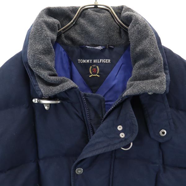 TOMMY HILFIGER トミーヒルフィガー ダウンジャケット M 紺 フード メンズ