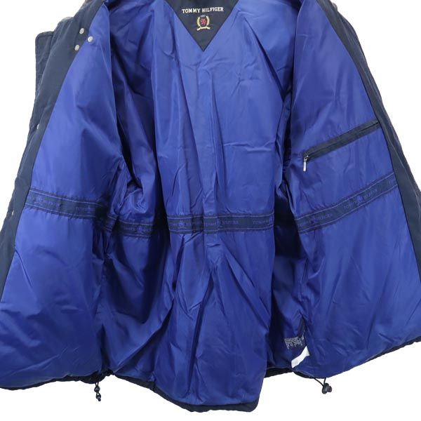 TOMMY HILFIGER トミーヒルフィガー ダウンジャケット M 紺 フード メンズ