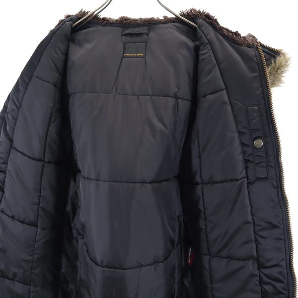 HYSTERIC GLAMOUR ヒステリックグラマー ミリタリーコート FREE 黒 中綿入 レディース