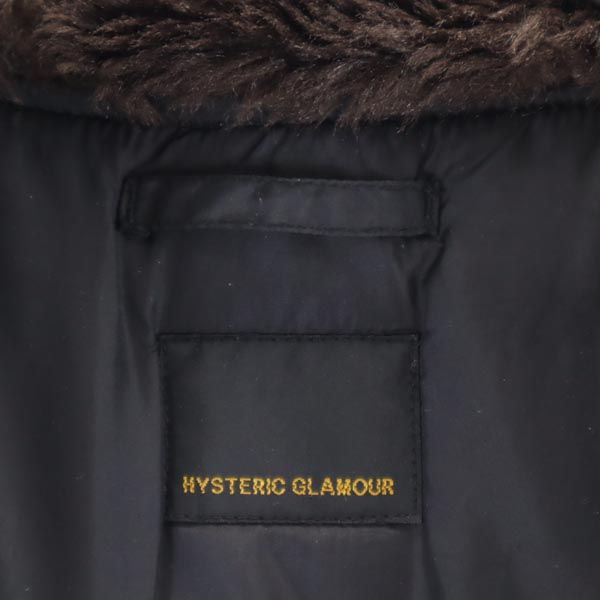 HYSTERIC GLAMOUR ヒステリックグラマー ミリタリーコート FREE 黒 中綿入 レディース