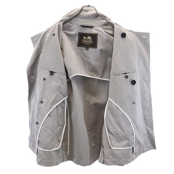 COACH コーチ リネンブレンド コート L ベージュ系 メンズ