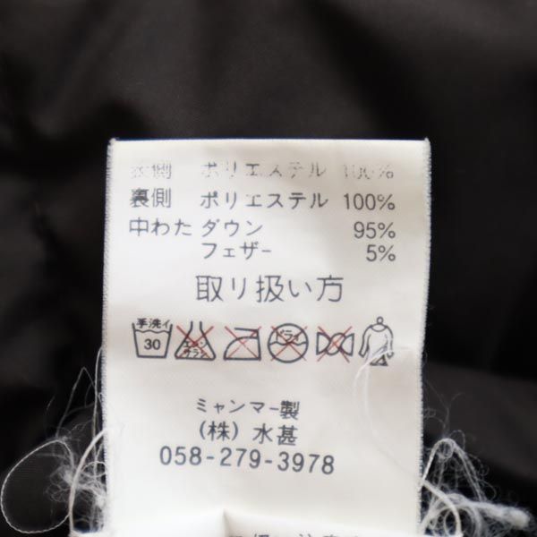 FIRSTDOWN ファーストダウン ロゴ刺繍 リバーシブル ダウンジャケット LL 茶 メンズ