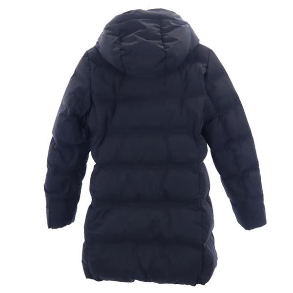 UNIQLO ユニクロ シームレス ダウンコート S 黒 ショート フード レディース