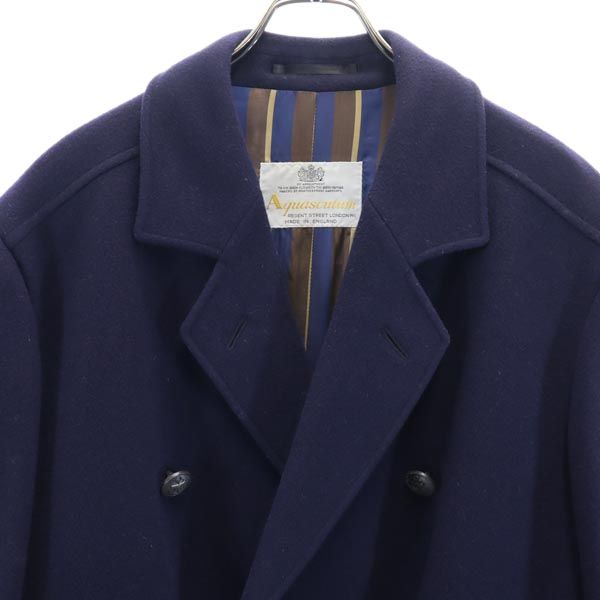 Aquascutum アクアスキュータム ウール ピーコート 38 ネイビー メンズ