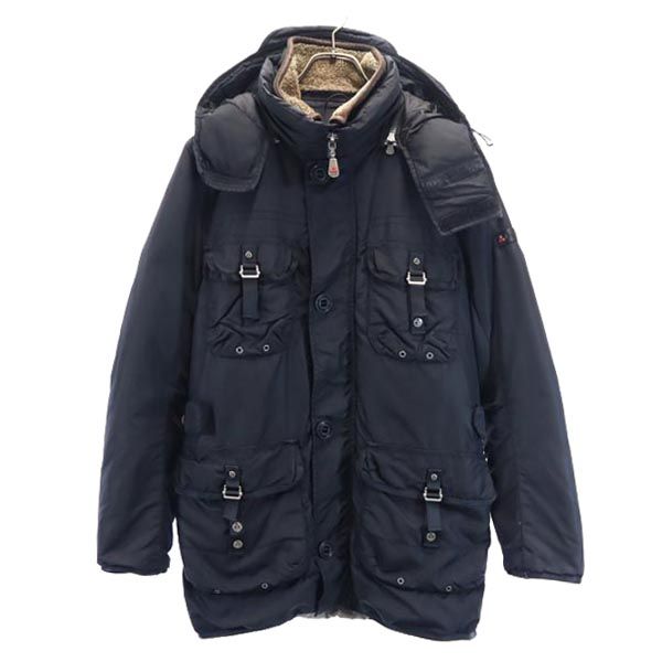 PEUTEREY ピューテリー ダウンジャケット S 黒 ボア衿 フード メンズ