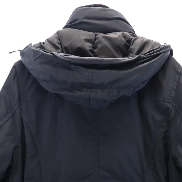 PEUTEREY ピューテリー ダウンジャケット S 黒 ボア衿 フード メンズ