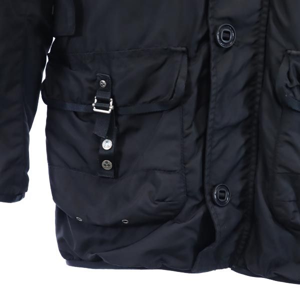 PEUTEREY ピューテリー ダウンジャケット S 黒 ボア衿 フード メンズ