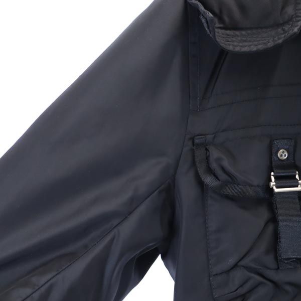 PEUTEREY ピューテリー ダウンジャケット S 黒 ボア衿 フード メンズ