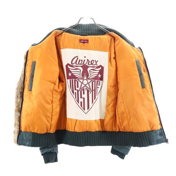 アヴィレックス リアルファー 中綿ジャケット M カーキ AVIREX レディース