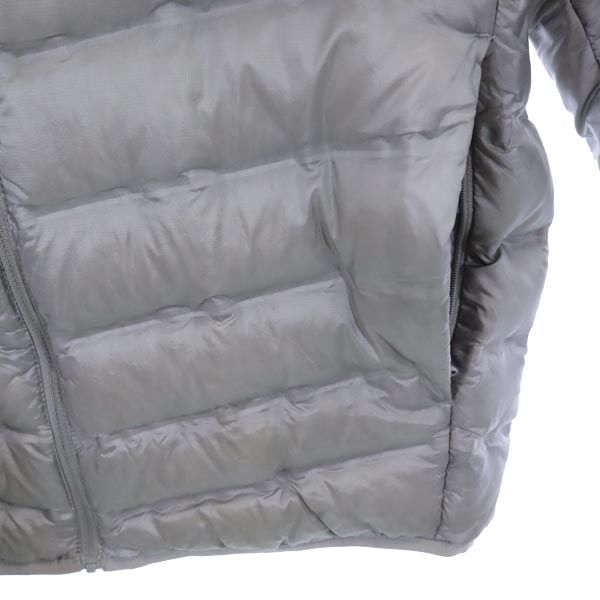 ユニクロ ウルトラライトダウンジャケット L グレー UNIQLO シームレス フード メンズ