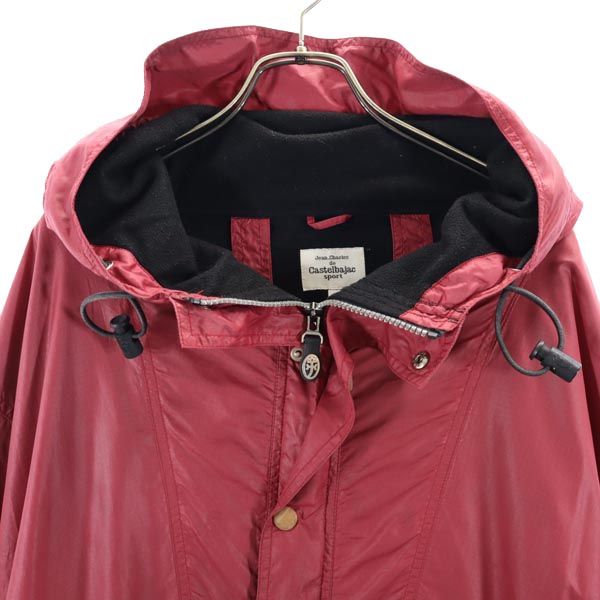 Castelbajac sport カステルバジャックスポーツ ナイロンジャケット 2 赤系 フード バック刺繍 メンズ