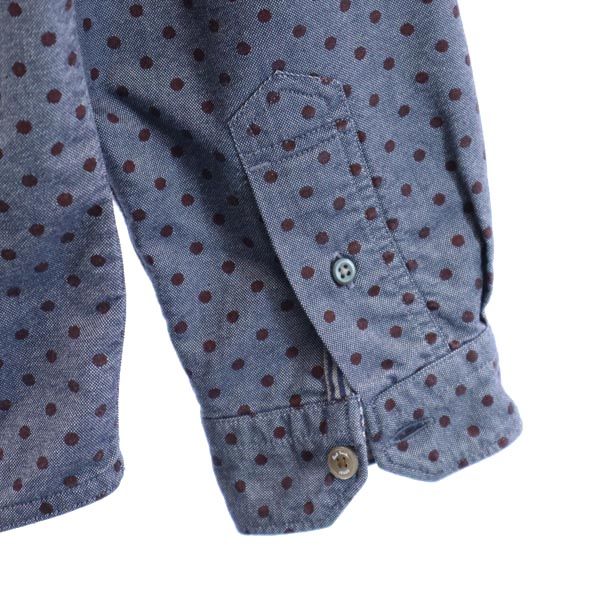 ポールスミスジーンズ ドット柄 長袖 ボタンダウンシャツ S ネイビー系 Paul Smith JEANS メンズ
