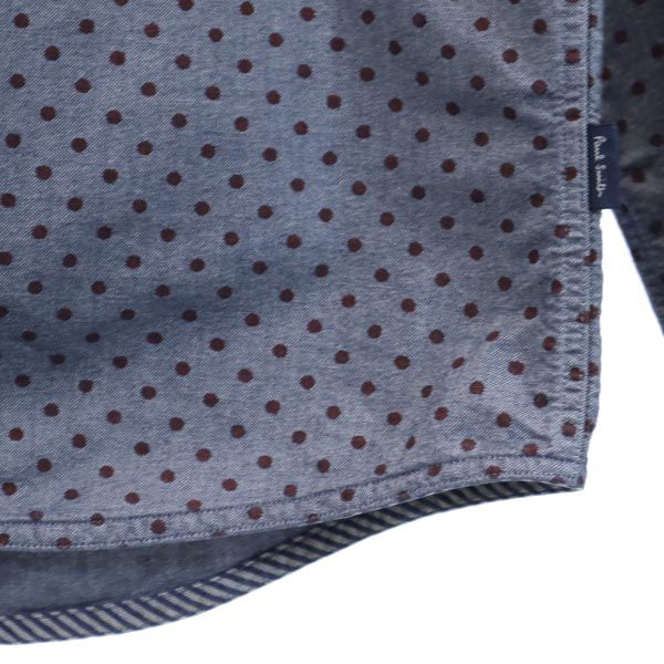 ポールスミスジーンズ ドット柄 長袖 ボタンダウンシャツ S ネイビー系 Paul Smith JEANS メンズ