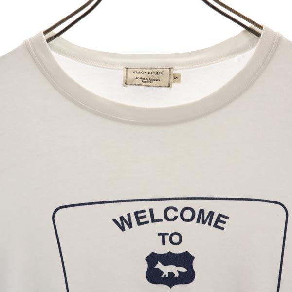 MAISON KITSUNE メゾンキツネ プリント 半袖 Tシャツ S ホワイト系 メンズ