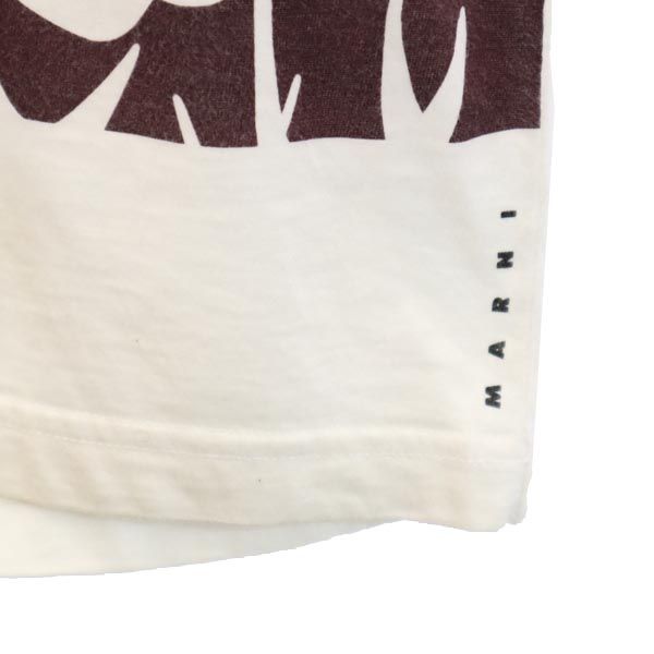 MARNI マルニ イタリア製 総柄 半袖 Tシャツ 44 ブラウン系 メンズ