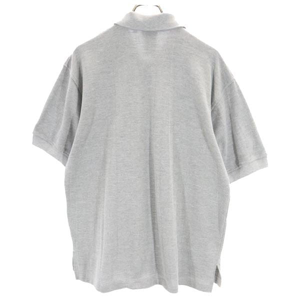 アディダス 半袖 ポロシャツ M グレー adidas 鹿の子 メンズ