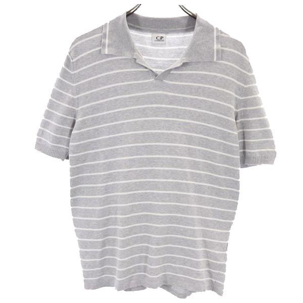 シーピーカンパニー ボーダー 半袖 ポロシャツ 3 グレー系 C.P.Company メンズ